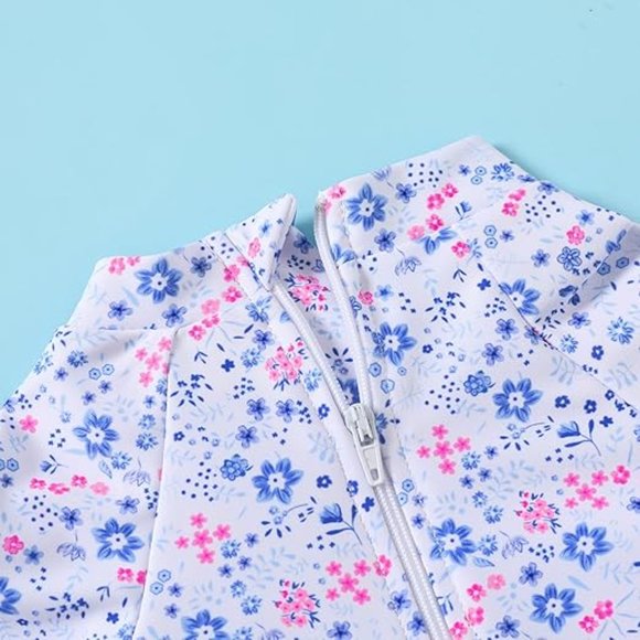 NEW Choose Infant Girls Size Floral Print UV Protection 1 Pc Outfit & Cap Set - Picture 4 of 6